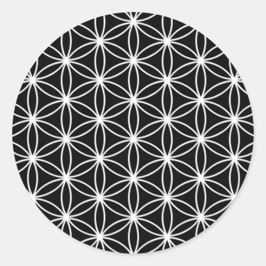 Bloem van de sacharose van het leven ronde sticker (Voorkant)