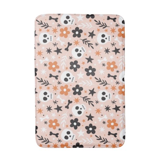 Bloem van de schedel badmat (Voorkant Verticaal)