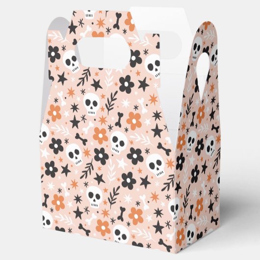 Bloem van de schedel bedankdoosjes (Geopend)