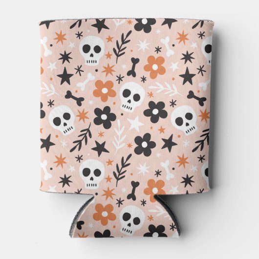 Bloem van de schedel blikjeskoeler (Voorkant)