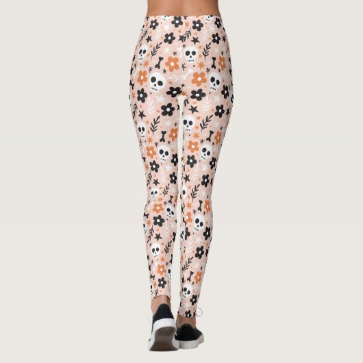 Bloem van de schedel leggings (Achterkant)