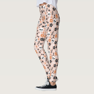 Bloem van de schedel leggings