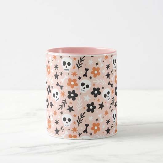 Bloem van de schedel mok (Midden)