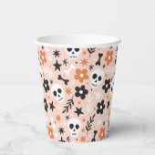 Bloem van de schedel papieren bekers (Achterkant)