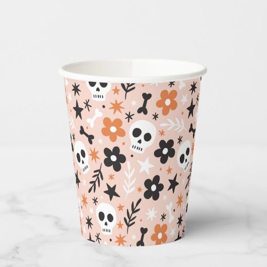 Bloem van de schedel papieren bekers (Links)