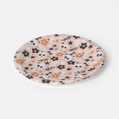 Bloem van de schedel papieren bordje (Gekanteld)