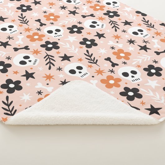 Bloem van de schedel sherpa deken (3/4)