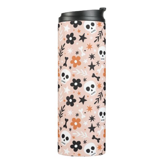 Bloem van de schedel thermosbeker (Gedraaid links)