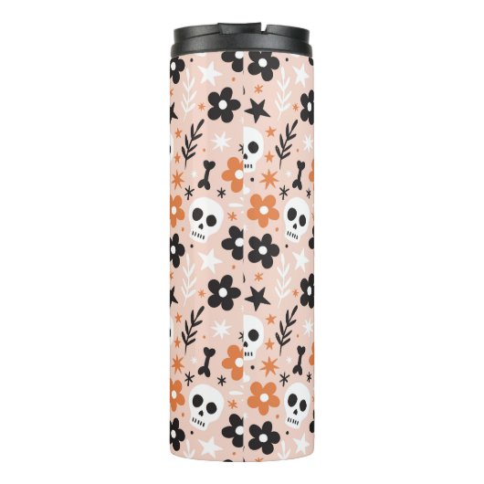 Bloem van de schedel thermosbeker (Achterkant)