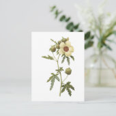 bloem-van-een-uur (trionum van de Hibiscus) door Briefkaart (Staand voorkant)