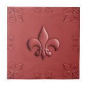 Bloem van gevlekte metalen tinten tegeltje (Voorkant)