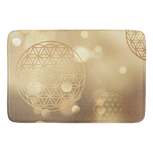 Bloem van goudsparkle Bademaat Badmat (Voorkant)