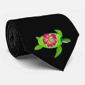  bloem van groene zeeen stropdas (Opgerold)