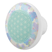 bloem van het groene leven, keramische knop (Rechts)