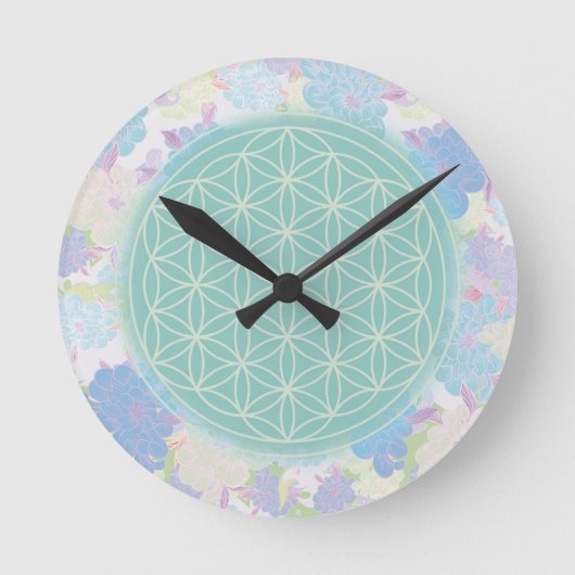 bloem van het groene leven, ronde klok (Voorkant)