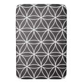 Bloem van het Grote Patroon van het Leven - Wit op Badmat (Voorkant Verticaal)