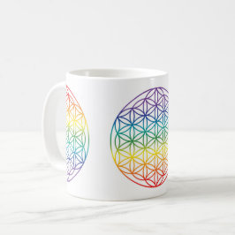Bloem van het leven 7 Chakras Regenboog Koffiemok