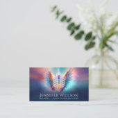 Bloem van het leven - Angel Wings - Reiki Visitekaartje (Staand voorkant)