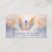 Bloem van het leven - Angel Wings - Reiki Visitekaartje (Voorkant)