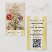 *~* Bloem van het Leven AP92 QR Reiki Gold Sacred Visitekaartje (Voorkant / Achterkant)