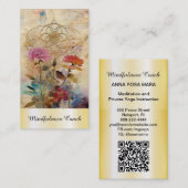 *~* Bloem van het Leven AP92 Reiki Yoga Goud Heili Visitekaartje (Voorkant / Achterkant)