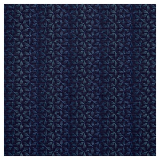 Bloem van het leven blauw patroon stof (Swatch)