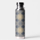 BLOEM VAN HET LEVEN - blauw zand patroon Waterfles (Links)