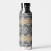 BLOEM VAN HET LEVEN - blauw zand patroon Waterfles (Rechts)
