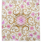 Bloem van het leven - bloeien mandala douchegordijn (Voorkant)