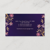 Bloem van het leven - bloeien Ornament Visitekaartje (Achterkant)