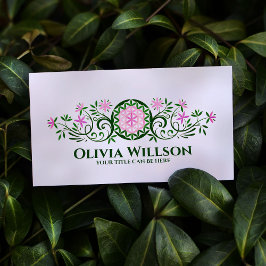 Bloem van het leven - bloeien Ornament Visitekaartje