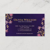 Bloem van het leven - bloeien Ornament Visitekaartje (Achterkant)