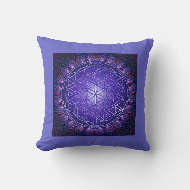 BLOEM VAN HET LEVEN / Bloem des Lebens Mandala I V Kussen (Voorkant)