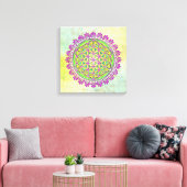 Bloem van het leven - bloesems 2 canvas afdruk (Insitu (Woonkamer))