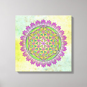 Bloem van het leven - bloesems 2 canvas afdruk