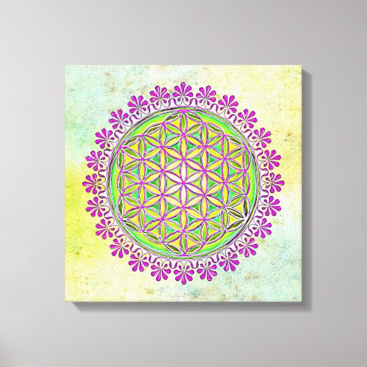Bloem van het leven - bloesems 2 canvas afdruk (Voorkant)