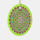 Bloem van het leven -  bloesems 2 keramisch ornament (Rechts)