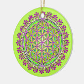 Bloem van het leven -  bloesems 2 keramisch ornament (Links)