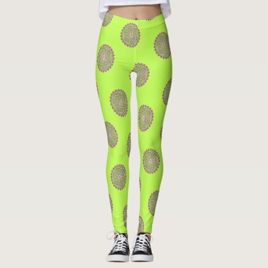 Bloem van het leven -  bloesems 2 leggings (Voorkant)