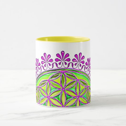 Bloem van het leven -  bloesems 2 mok (Midden)