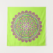 Bloem van het leven -  bloesems 2 wandkleed (Voorkant (horizontaal))