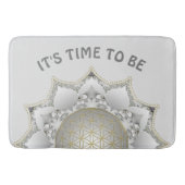 Bloem van het leven - bloesems Mandala 1 Badmat (Voorkant)