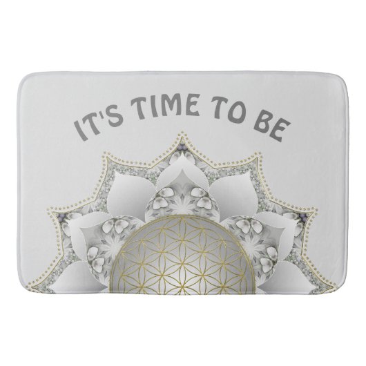 Bloem van het leven - bloesems Mandala 1 Badmat (Voorkant)