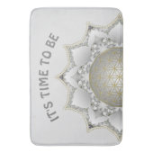 Bloem van het leven - bloesems Mandala 1 Badmat (Voorkant Verticaal)