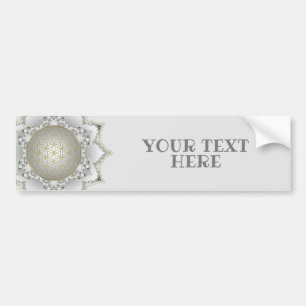 Bloem van het leven - bloesems Mandala 1 Bumpersticker