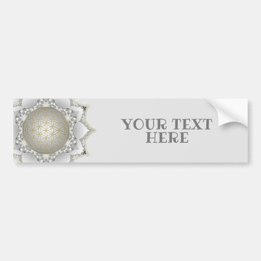 Bloem van het leven - bloesems Mandala 1 Bumpersticker (Voorkant)