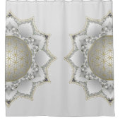 Bloem van het leven - bloesems Mandala 1 Douchegordijn (Voorkant)