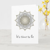 Bloem van het leven - bloesems Mandala 1 Kaart (Gele Bloem)