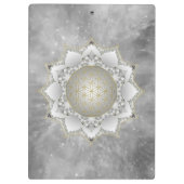 Bloem van het leven - bloesems Mandala 1 Klembord (Achterkant)