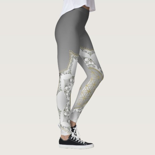 Bloem van het leven - bloesems Mandala 1 Leggings (Rechts)